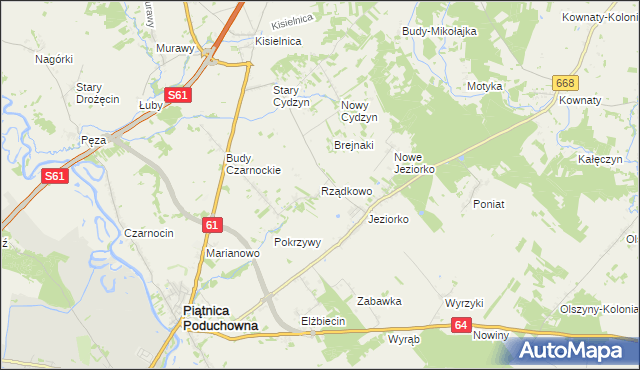 mapa Rządkowo, Rządkowo na mapie Targeo