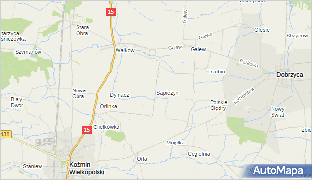 mapa Sapieżyn, Sapieżyn na mapie Targeo