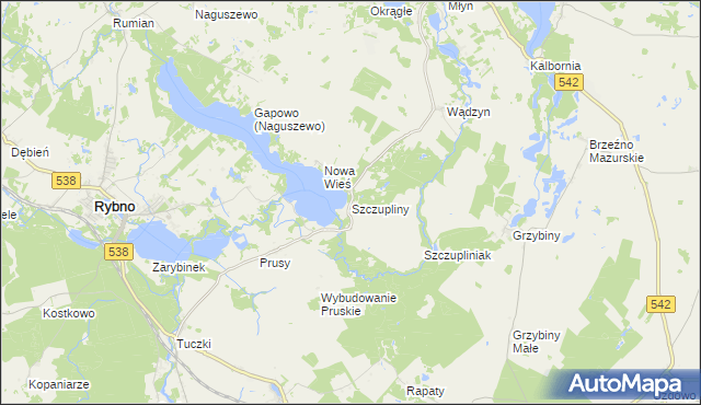 mapa Szczupliny, Szczupliny na mapie Targeo