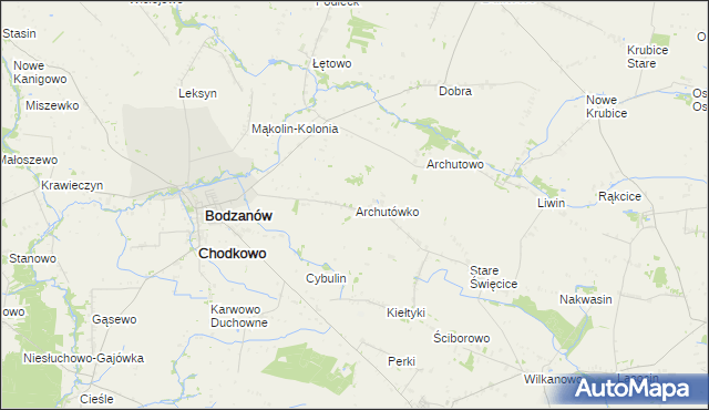 mapa Archutówko, Archutówko na mapie Targeo
