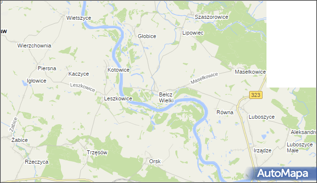 mapa Bełcz Wielki, Bełcz Wielki na mapie Targeo