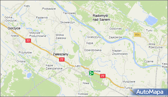 mapa Dzierdziówka, Dzierdziówka na mapie Targeo