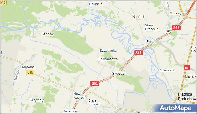 mapa Jednaczewo, Jednaczewo na mapie Targeo
