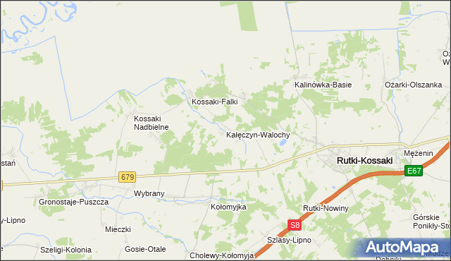 mapa Kałęczyn-Walochy, Kałęczyn-Walochy na mapie Targeo