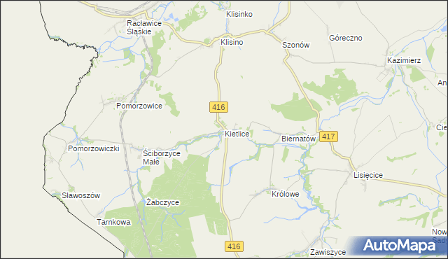 mapa Kietlice gmina Głubczyce, Kietlice gmina Głubczyce na mapie Targeo