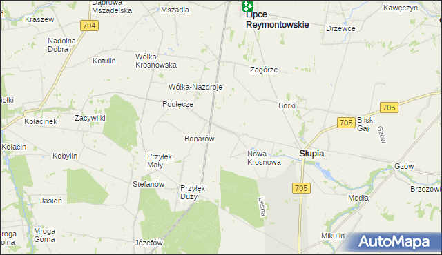 mapa Krosnowa, Krosnowa na mapie Targeo
