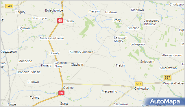 mapa Leszczyn Szlachecki, Leszczyn Szlachecki na mapie Targeo