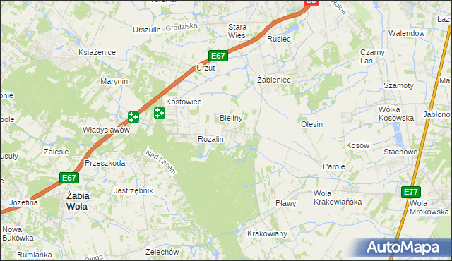 mapa Młochów, Młochów na mapie Targeo