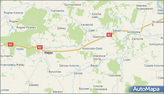 mapa Mołomotki-Dwór, Mołomotki-Dwór na mapie Targeo