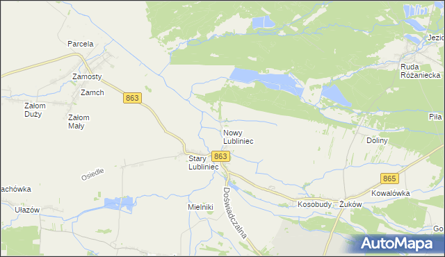 mapa Nowy Lubliniec, Nowy Lubliniec na mapie Targeo