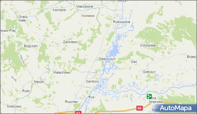 mapa Sieburczyn, Sieburczyn na mapie Targeo