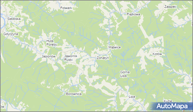 mapa Żohatyn, Żohatyn na mapie Targeo