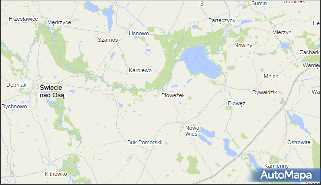 mapa Płowężek, Płowężek na mapie Targeo