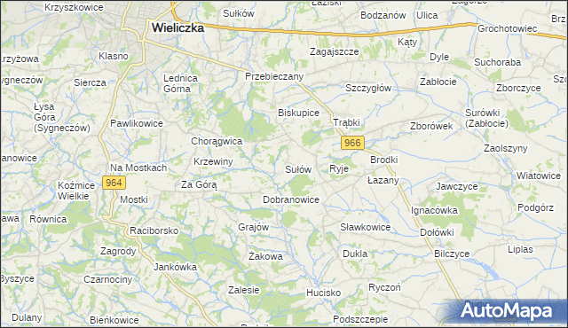 mapa Sułów gmina Biskupice, Sułów gmina Biskupice na mapie Targeo