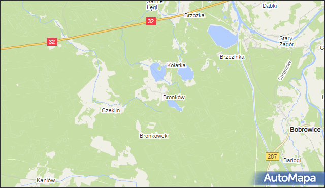 mapa Bronków, Bronków na mapie Targeo