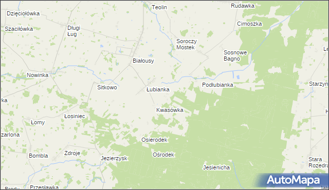 mapa Brzozowe Błoto, Brzozowe Błoto na mapie Targeo