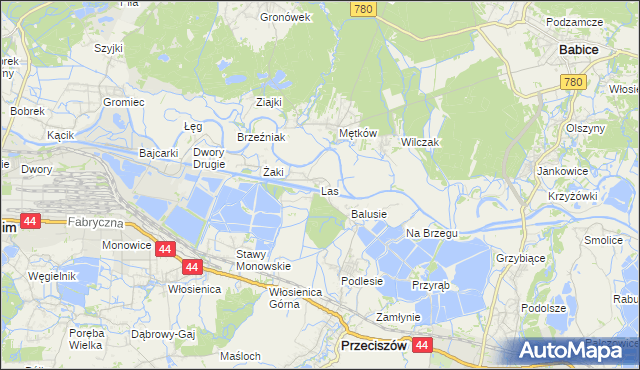 mapa Las gmina Przeciszów, Las gmina Przeciszów na mapie Targeo