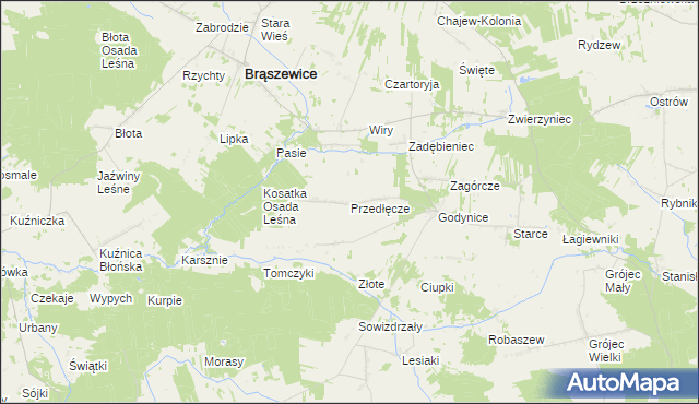 mapa Przedłęcze, Przedłęcze na mapie Targeo