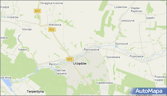 mapa Rankowskie, Rankowskie na mapie Targeo