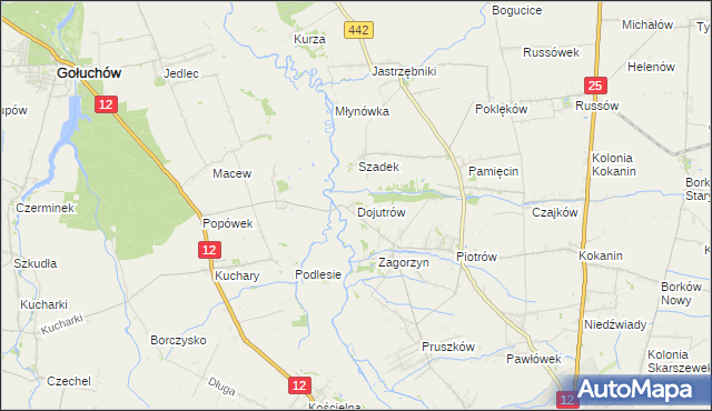 mapa Dojutrów, Dojutrów na mapie Targeo