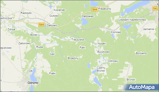 mapa Falk, Falk na mapie Targeo