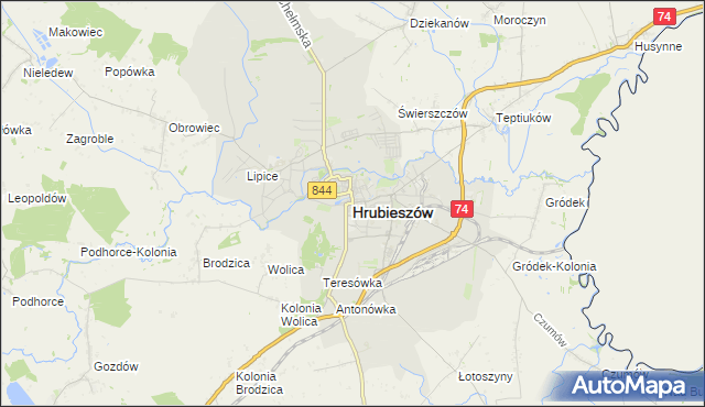 mapa Hrubieszów, Hrubieszów na mapie Targeo