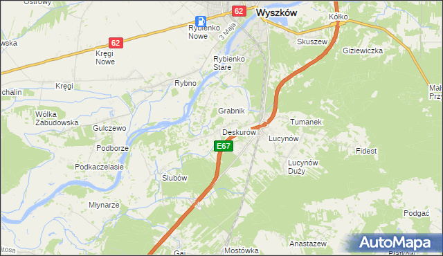 mapa Deskurów, Deskurów na mapie Targeo