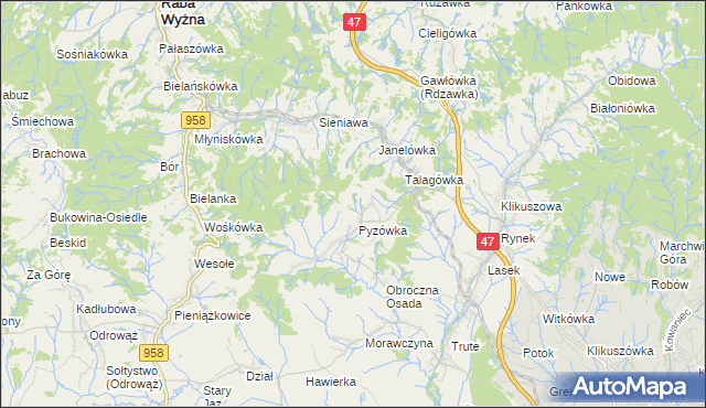 mapa Grapa, Grapa na mapie Targeo