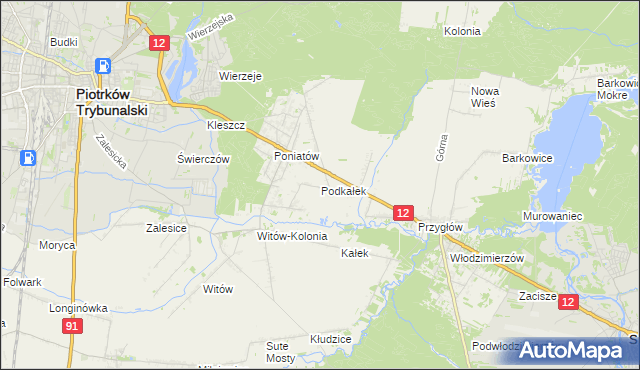 mapa Podkałek, Podkałek na mapie Targeo