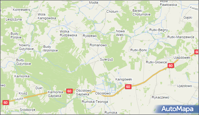 mapa Sulerzyż, Sulerzyż na mapie Targeo