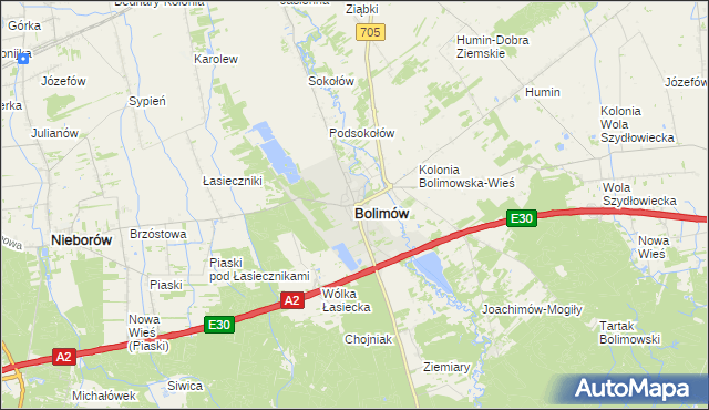 mapa Bolimów, Bolimów na mapie Targeo