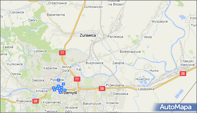 mapa Buszkowiczki, Buszkowiczki na mapie Targeo