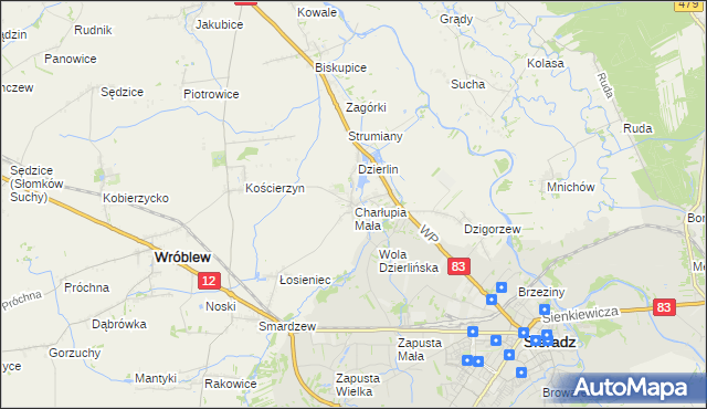 mapa Charłupia Mała, Charłupia Mała na mapie Targeo