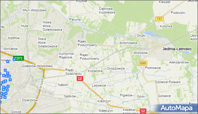 mapa Dawidów gmina Jedlnia-Letnisko, Dawidów gmina Jedlnia-Letnisko na mapie Targeo