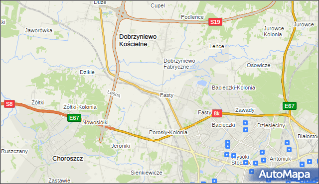 mapa Fasty, Fasty na mapie Targeo