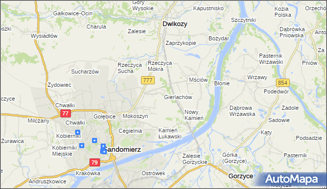 mapa Gierlachów, Gierlachów na mapie Targeo