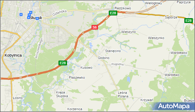 mapa Głobino, Głobino na mapie Targeo