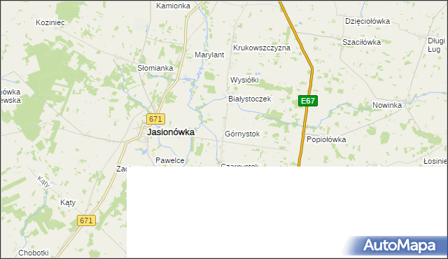 mapa Górnystok, Górnystok na mapie Targeo
