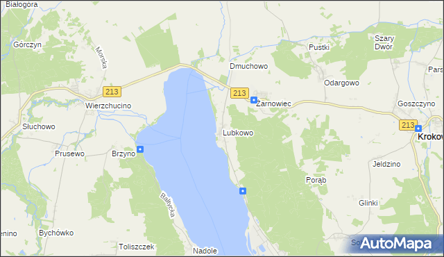 mapa Lubkowo gmina Krokowa, Lubkowo gmina Krokowa na mapie Targeo