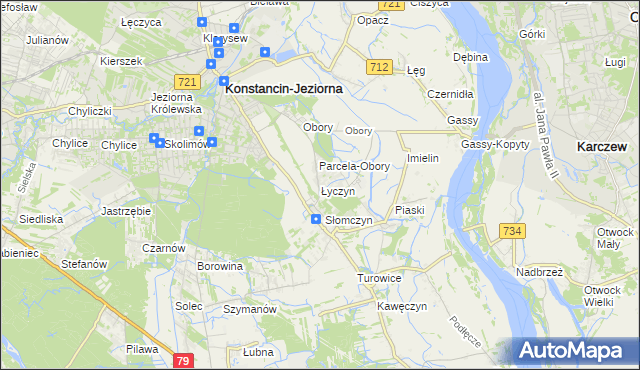 mapa Łyczyn gmina Konstancin-Jeziorna, Łyczyn gmina Konstancin-Jeziorna na mapie Targeo