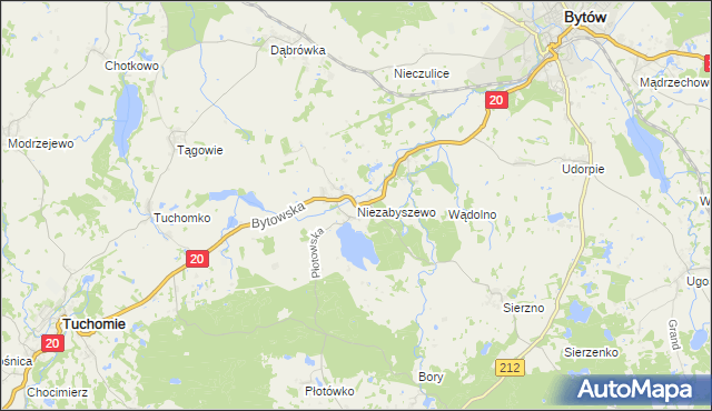 mapa Niezabyszewo, Niezabyszewo na mapie Targeo