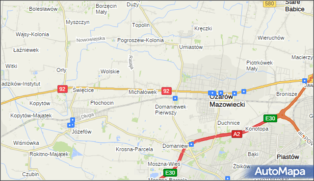 mapa Ołtarzew, Ołtarzew na mapie Targeo