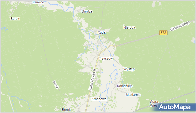 mapa Przyszów, Przyszów na mapie Targeo