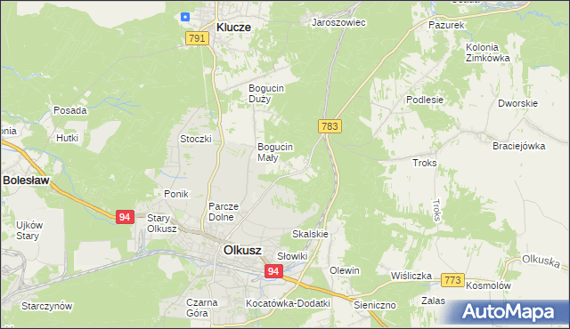mapa Rabsztyn, Rabsztyn na mapie Targeo