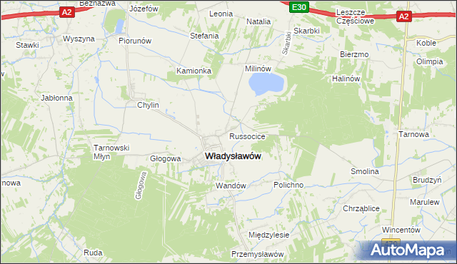 mapa Russocice, Russocice na mapie Targeo