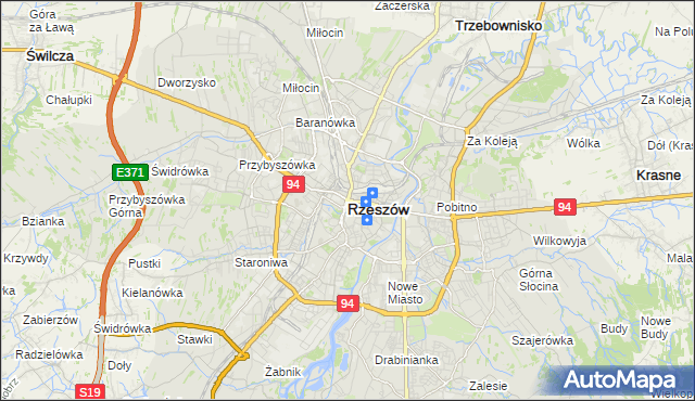 mapa Rzeszów, Rzeszów na mapie Targeo