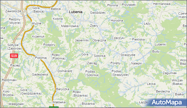 mapa Sołonka, Sołonka na mapie Targeo