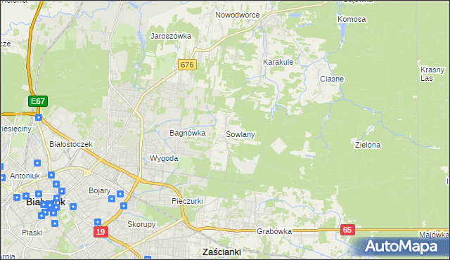 mapa Sowlany, Sowlany na mapie Targeo