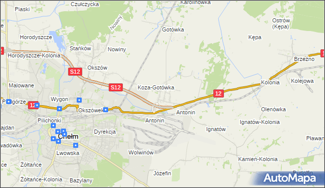mapa Srebrzyszcze, Srebrzyszcze na mapie Targeo
