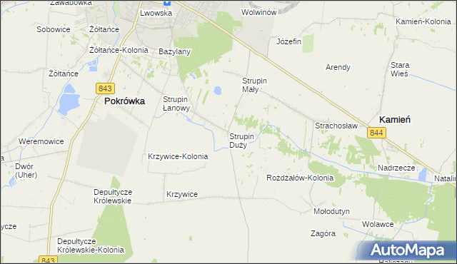 mapa Strupin Duży, Strupin Duży na mapie Targeo